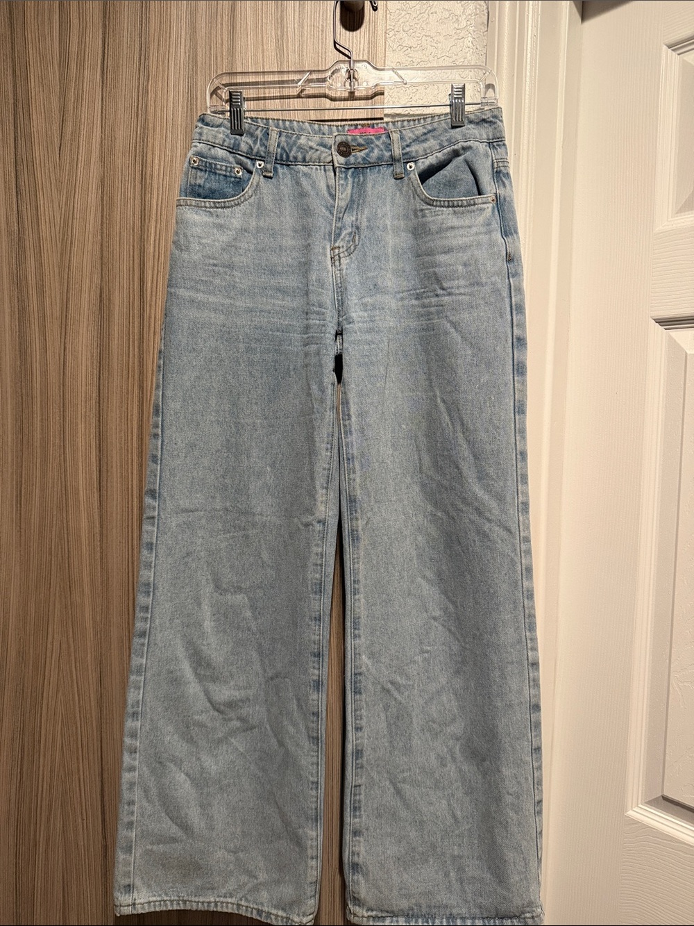 Edikted Light Blue Wide Leg Jeans